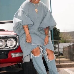 Denim Blue Oversized Dress